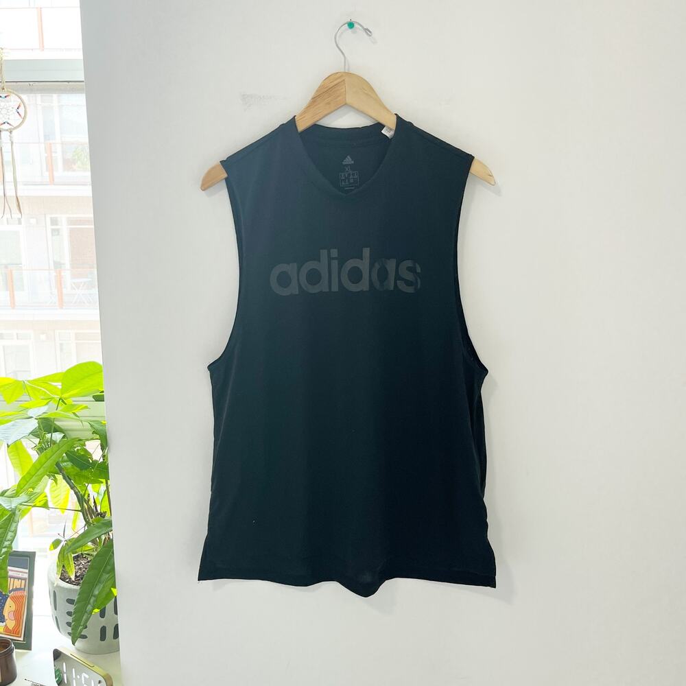 Adidas Black Muscle Tank Size XL